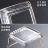 Nordic Transparent Square Plate Glass Household Fruit Snacks With Tray Plate Divided Dried Fruit Platter