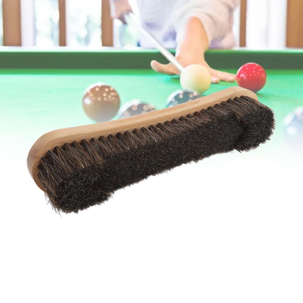 Solid Wood Pool Table Brush Soft Horsehair Pool Table Cleaner Billiard Table Brush Dusting