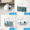 1pc Punch-free Kitchen Paper Towel Rack, Toilet Paper Holder, Paper Roll Rack Hanger, Plastic Film Storage Rack, Rag Storage Rack