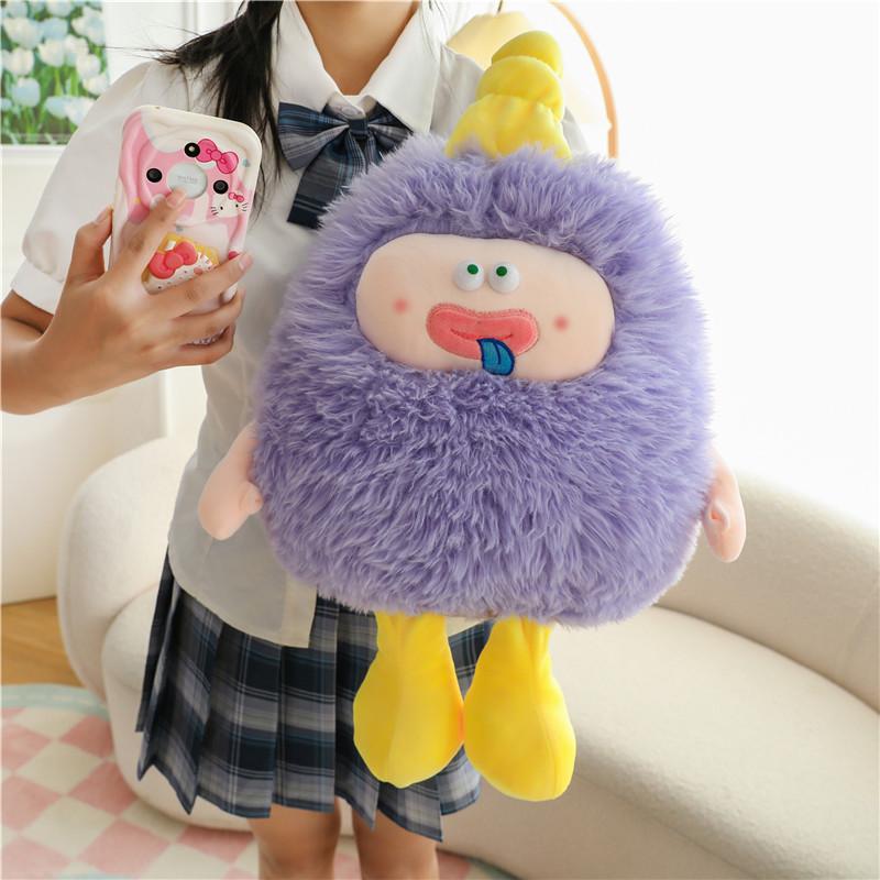 New Style of Long-haired Monster Doll Monster Doll Plush Toy Cartoon Funny Rag Doll Pillow Girl