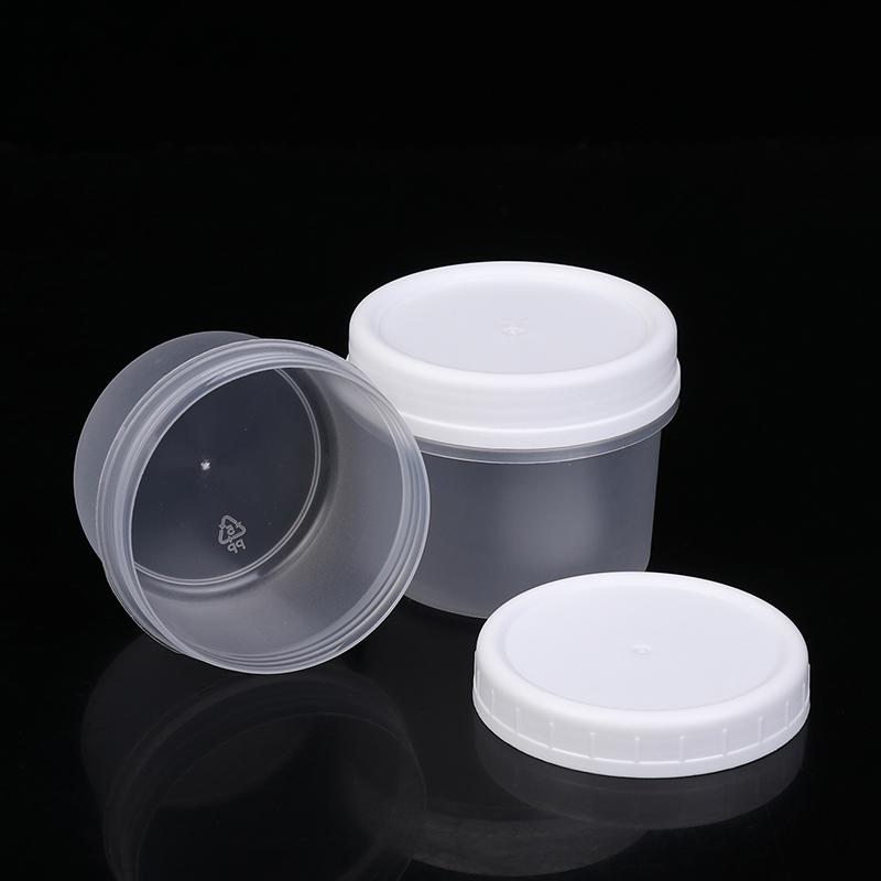 5 Stück nachfüllbare runde leere Plastikgläser mit Deckel, versiegelte Frischhaltebox, tragbare Eiscreme-Joghurt-Aufbewahrungsbehälter, Gefrierbehälter