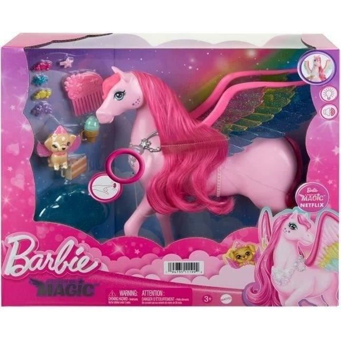 Barbie®-Pégase Rose Sons et Lumières-Coffret Barbie A Touch of Magic HLC40