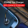 2 Port Usb C Fast Car Charger 40w Type C Pd Car Charger For Iphone 13 12 11 Pro Max Samsung Mobile Phone Power Adapter In Car