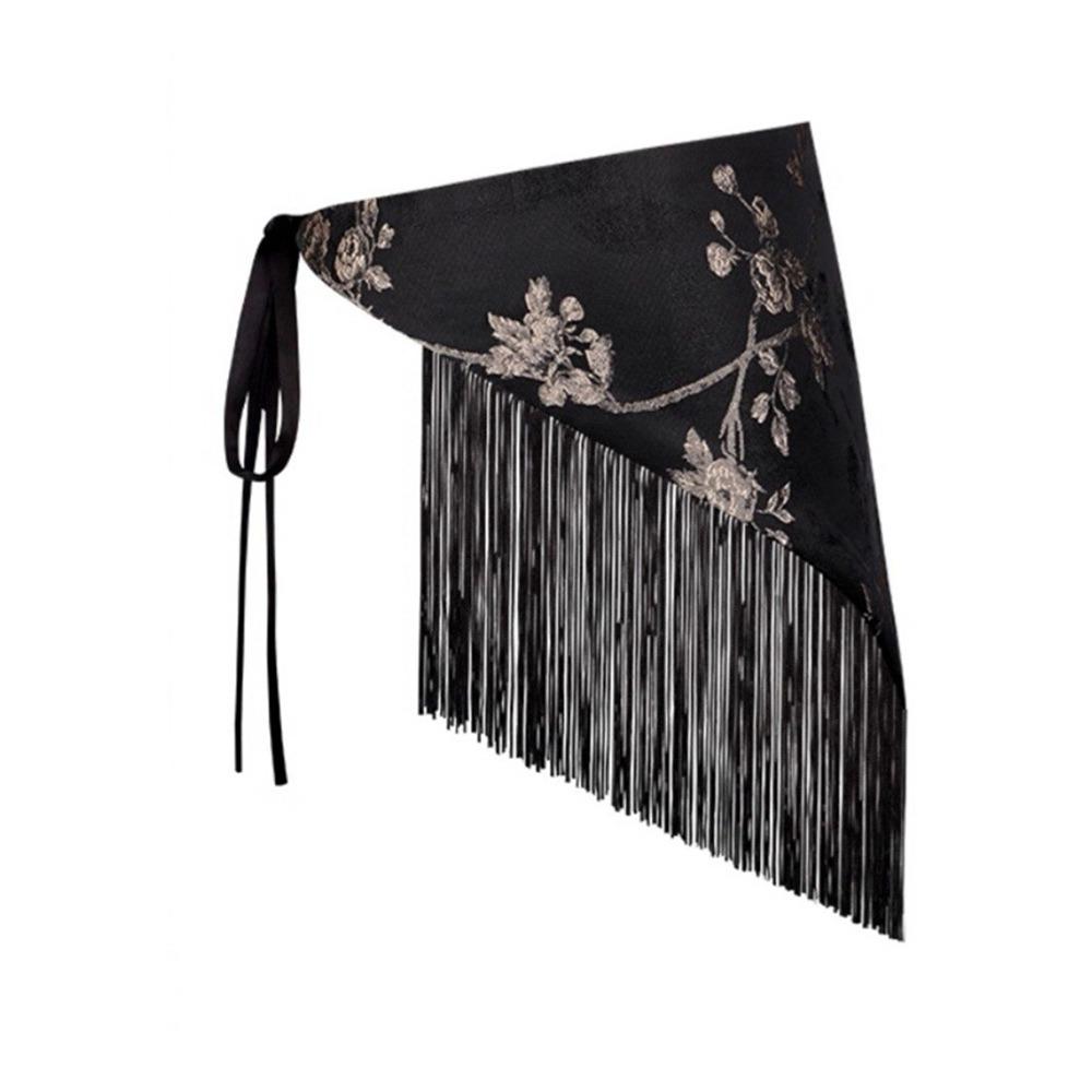 Bohemian Floral Triangular Belt Ethnic Decorative Skirt New Hip Scarf  Casual Wear