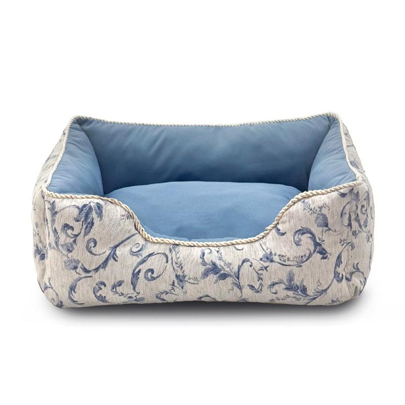 1 Stück Einfarbige Verdickte Kleine und Mittlere Hundehütte Halbgeschlossen Ganzjahres-Universale Katzenhütte Rutschfester Boden Haustiermatte Stilvolles Sofa-Bett