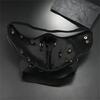 Punk Rock Halloween Accessory With Alloy Rivet Chain And Soft PU Leather Face Covering Costume Face Mask For Cosplayers