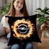 Federa Cuscino Logo Auto O-OpelsS Tessuto Peluche Morbida Federa Stampa Double Face Copricuscino Regali per la Casa