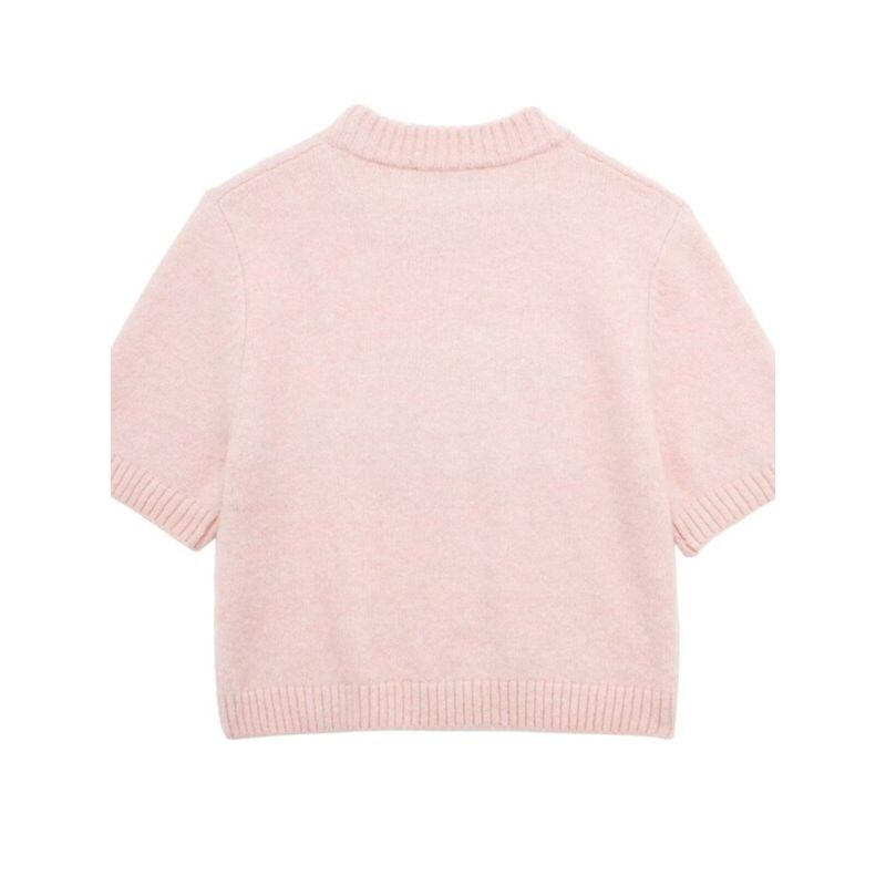 Fashion Style 2024 Spring New Arrival Women's Clothing Slim Looking Easiest for Match Embroidery Short Top Sweater 5755003620
