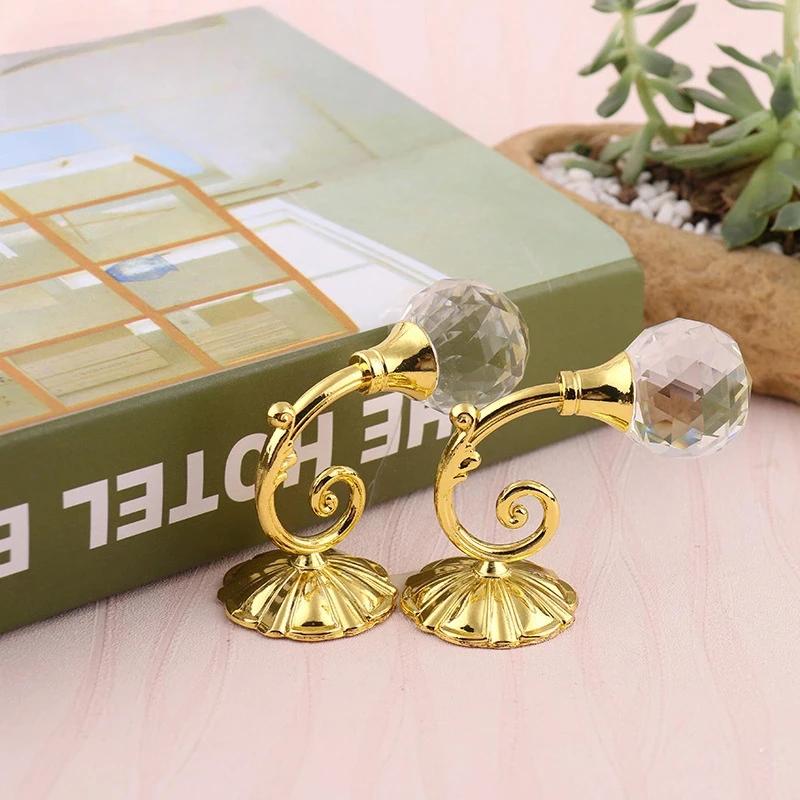 Carved Small Crystal Ball Aluminum Alloy Curtain Wall Hook Crystal Curtain Storage Vacation Home Decoration