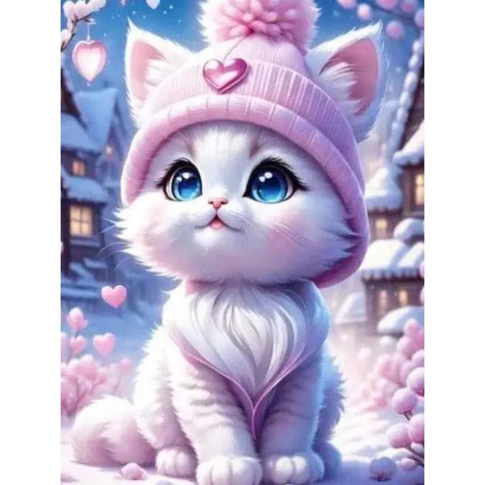 Pittura diamante a cerchio completo fai da te punto croce 3D Gatto Farfalla decorazione casa arte pittura diamante stella pittura diamante 5d