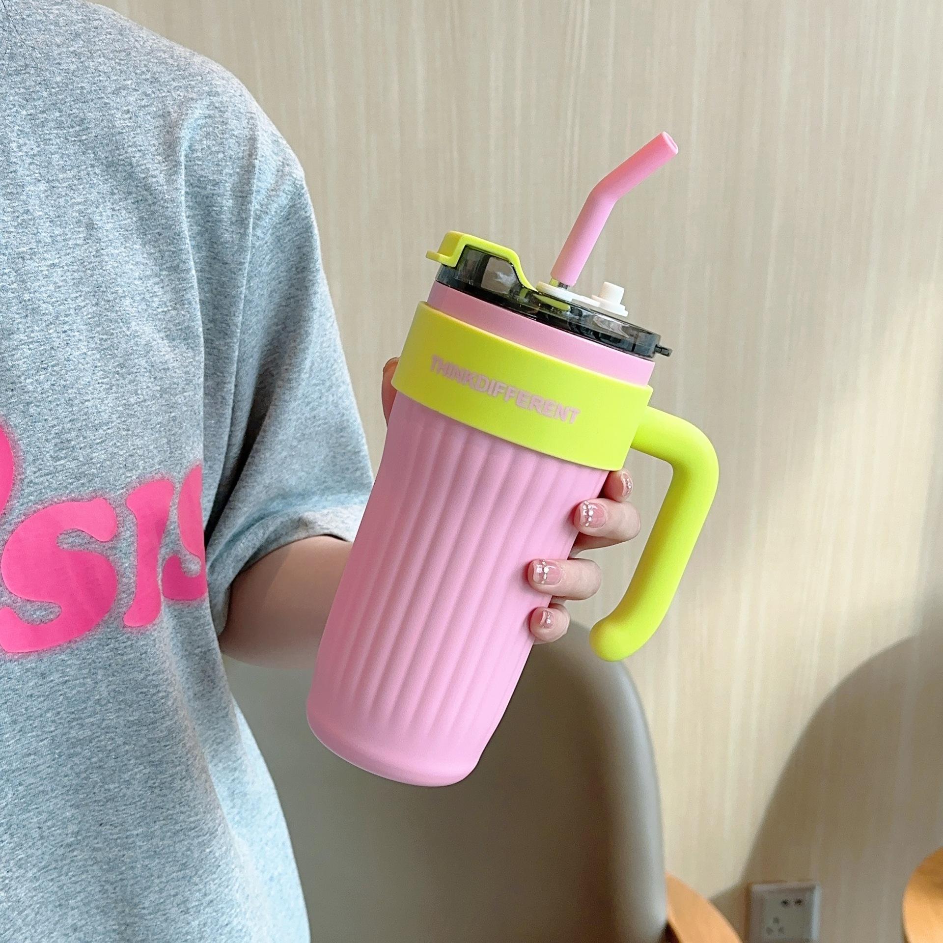 

860 мл термос из нержавеющей стали большой емкости кофейная чашка спортивная термокружка портативный термос автомобильная термокружка жёлтый