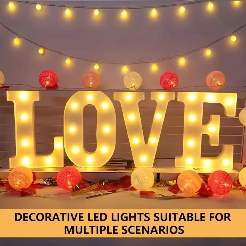 16cm Alphabet Letter LED Lights Marquee Sign Number Lamp Decoration Night Light For Party Bedroom Wedding Birthday Christmas