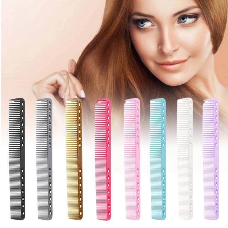 Hairdresser Haircut Hairdressing Plastic Combs Hollow Shape Both Dense Ends