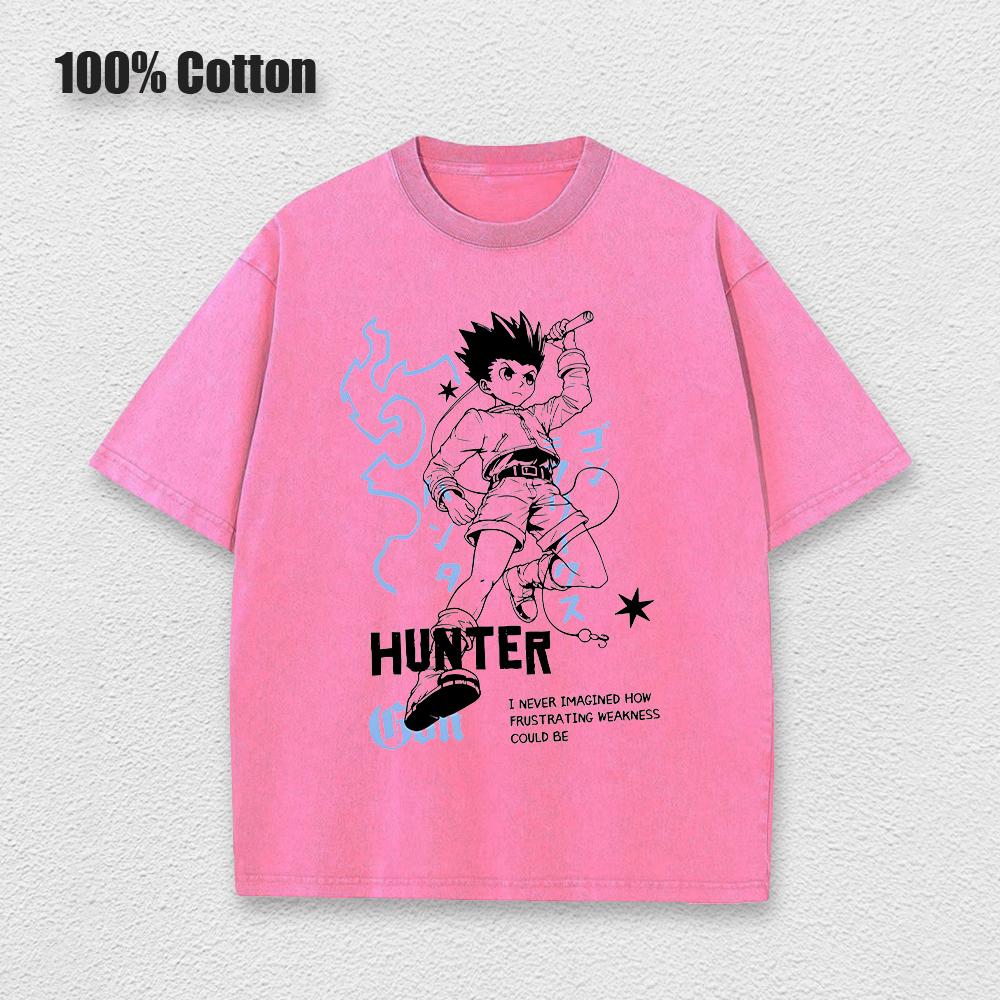 Punkové Anime Hunter x Hunter Prané Pánské Bavlněné Oblečení Grafické Manga Harajuku Trička Unisex Letní Top Pánské Streetwear