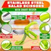 Salad Tongs For Toss and Chop Vegetable Salad Kitchen Shears Salad Scissors 2in1 Food Chopper Double Blade For Easy Salad Making