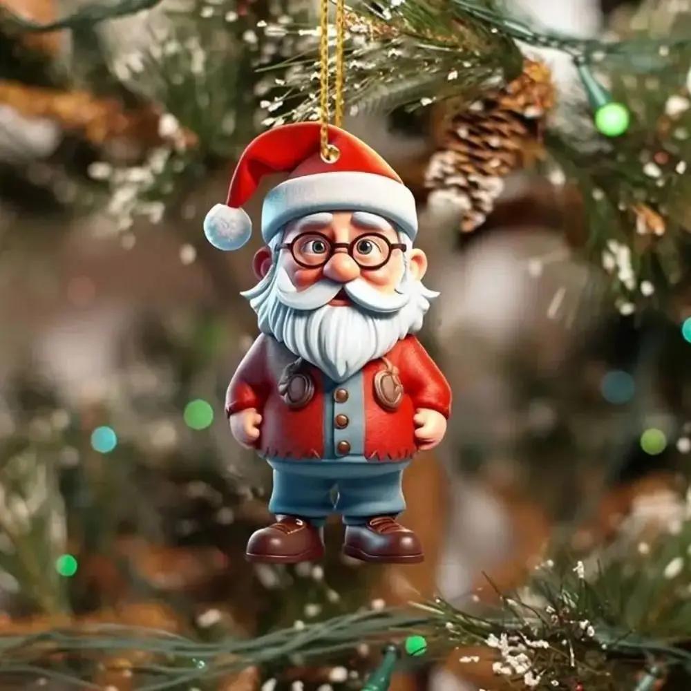 New Christmas Tree Decoration Pendant Multifunction Acrylic Durable Material Christmas Santa Atmosphere Props Winter Decorations