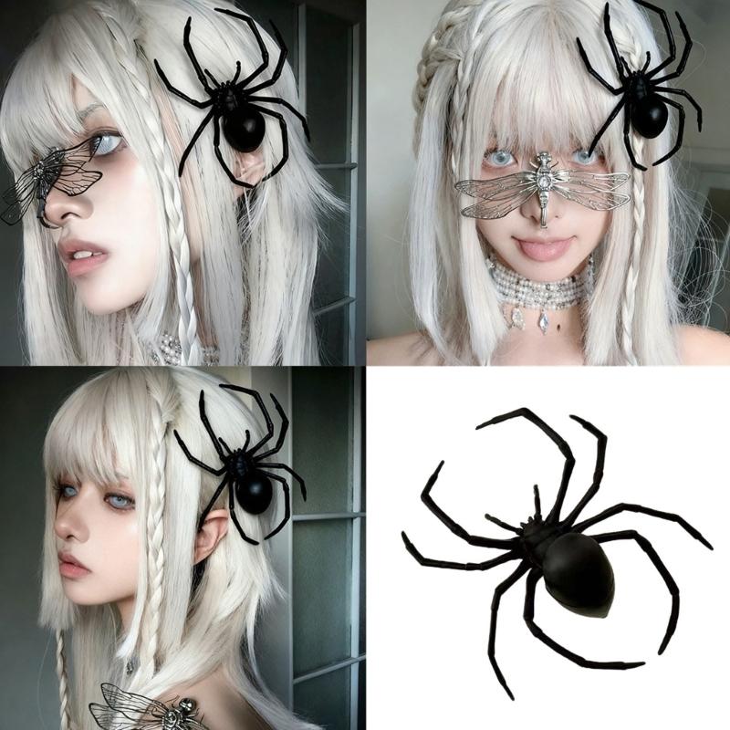 Pince à Cheveux Araignées Oversize Design Antidérapant Épingle à Cheveux Pour Adultes Adolescents Fête d'Halloween Accessoires de Coiffure Accessoires Photo