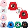 Unisex Kids Short Sleeve Hero Hoodie with Bat and Spider Mask Design