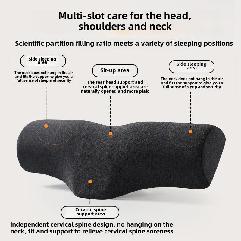 Household Single Person Sleep Aid Cervical Pillow, Multi-functional Neck Traction and Stretching Pillow Core for Neck Protection