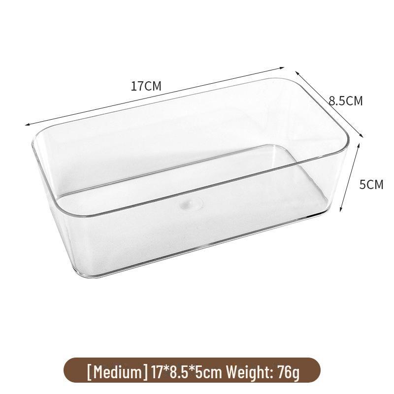 

Прозрачный акриловый настольный органайзер для косметики [Transparent] Medium long box прозрачный