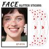 Temporary Tattoo Sticker, Red Freckles Face Tattoo, Waterproof Temporary Freckles Tattoo for Adults Festive Party Makeup