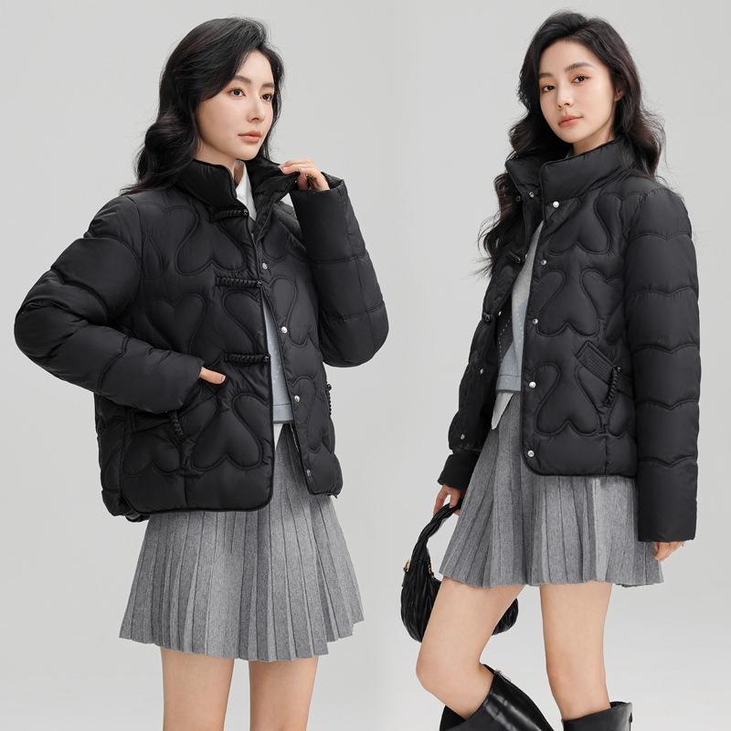 Light down cotton-padded clothes, winter new small cotton-padded clothes, buckle jackets, women's cotton-padded jackets
