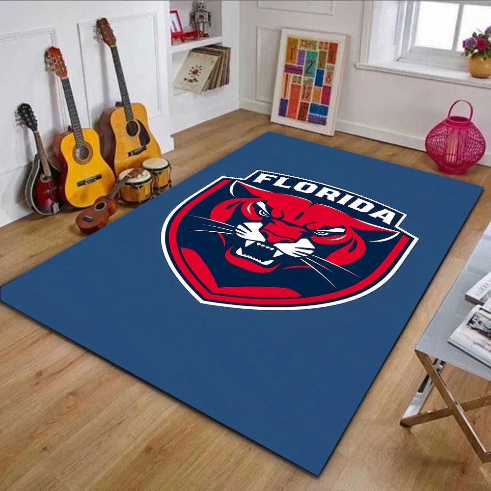 "Florida Panther Emblem" Patterned carpet, non slip mat suitable for living room and bedroom sofas