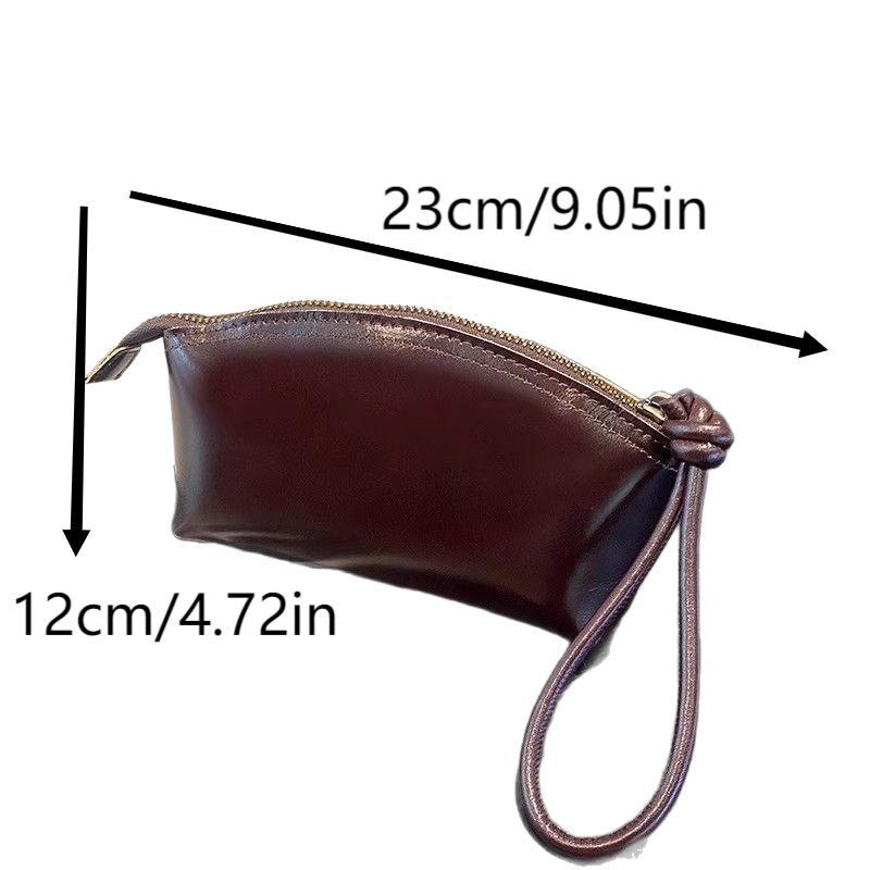 Versatile Casual Wristlet Purse Minimalist Solid Color Handbag Small Handle Bag Wallets Mini Handbag For Women Gifts