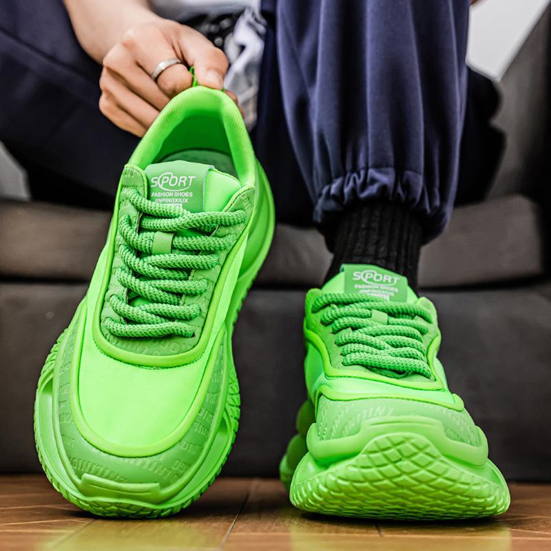 Men's Shoes Summer New Platform Trend Fashion Versatile Dad Shoes Mesh Breathable Casual Shoes High-end Sports Shoes