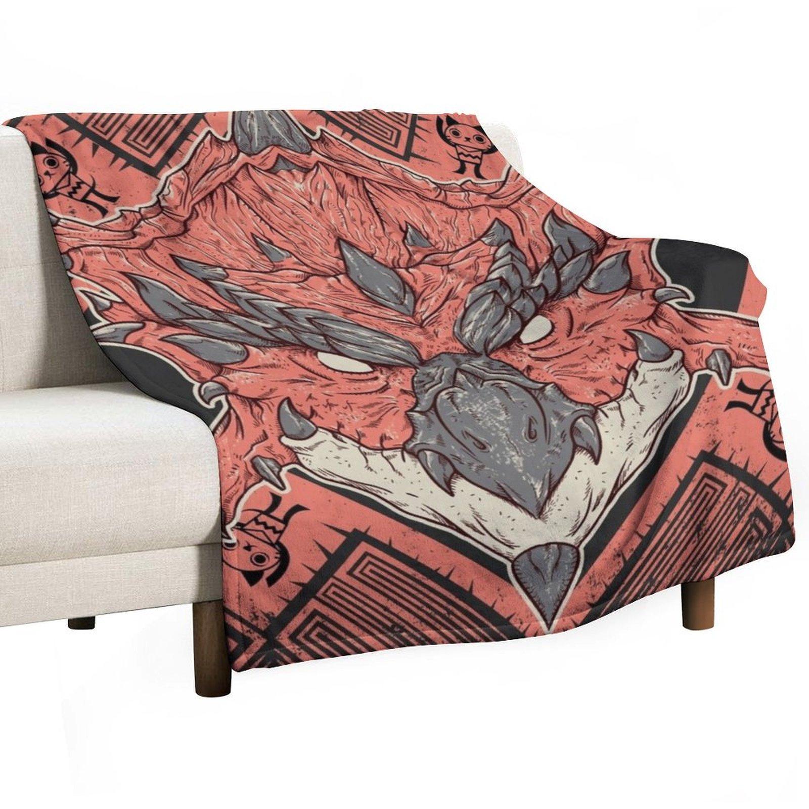 Hunting Club: Rathalos Throw Blanket Designers Beautifuls Baby Picnic Blankets 30x40in