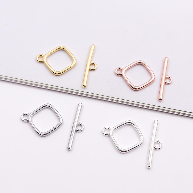

S925 Sterling Silver Square OT Clasp Pearl Bracelet/Necklace Connector