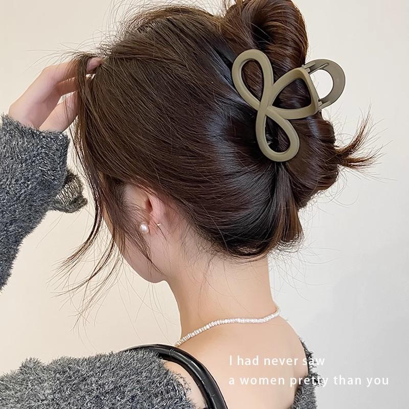 Solid Hollow Bow Hair Claws For Women Girls Sweet Hair Ornament Back Head Hair Clips Headband Hair Accessories