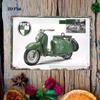 Retro Tin Motorcycle Wall Art for Cafe Bar Garage Decor