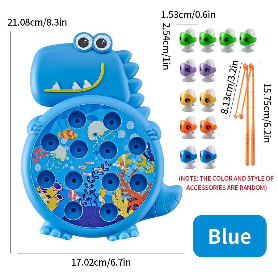 

Children s Electric Fishing Toy Set Magnetic Fishing Rod Kids Baby Kitten Fishing Educational Toy Halloween Birthday Gift Toy Se синій