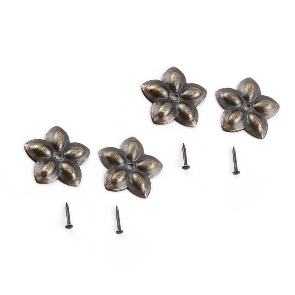 100pc Vintage Upholstery Nails Bronze Metal Tags Furniture Sofa Shoe Door Decorative Tack Stud