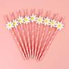 20pcs Degradable Daisy Straws Eco Friendly Drinking Straw Disposable Straws  Baby Shower