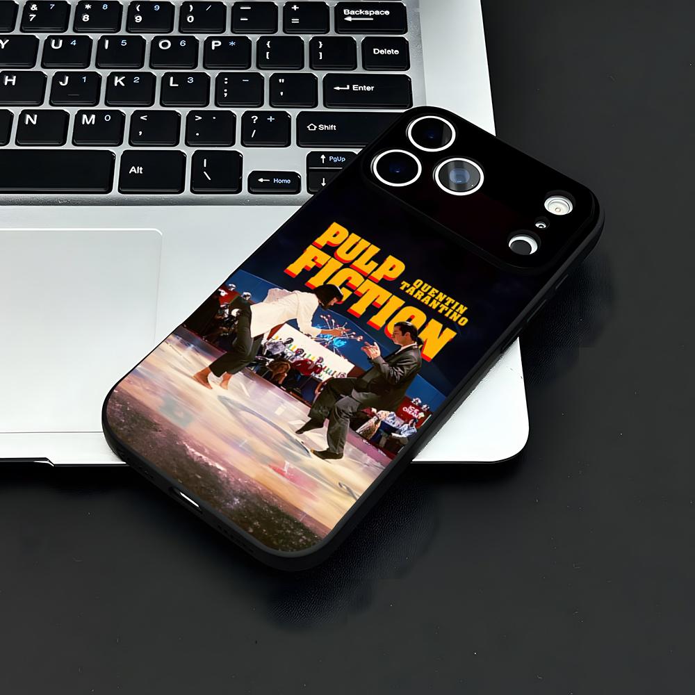 Movie P-Pulp-F- FictionS Phone Case For IPhone 17 Air 16 E Pro Max 15 14 13 Mini 12 Pro 11 Max Plus Black Soft Shell