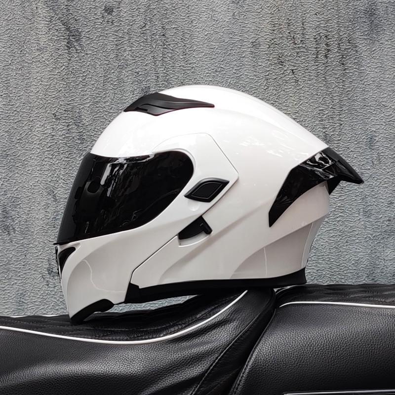 E5GOrz Flip-up Motorcycle Helmet for Men & Women – Full Face, All-Season with Bluetooth Slot, Big Tail Wing, 3C Certified