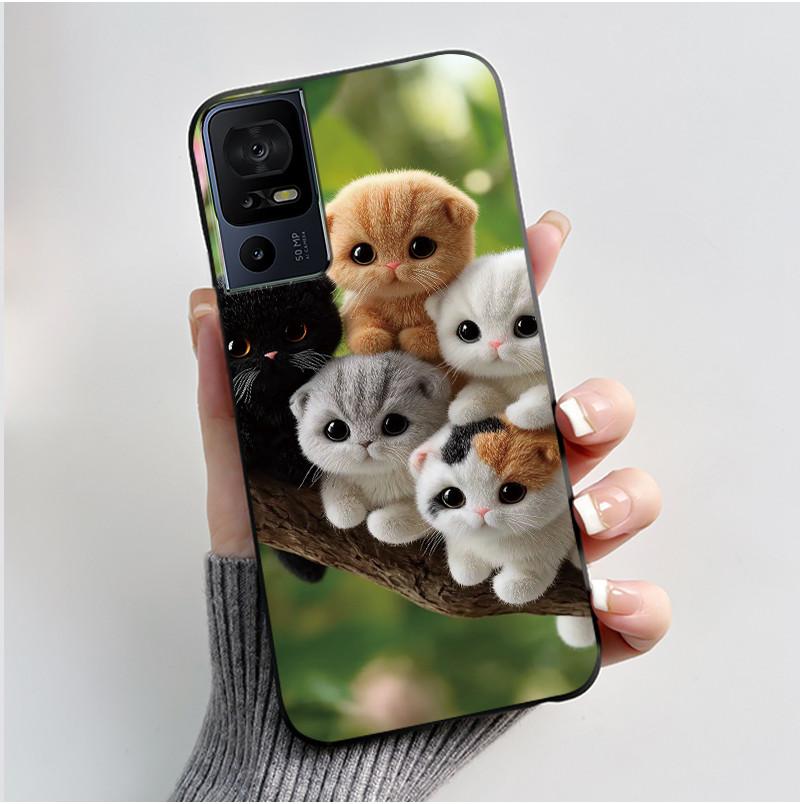 Phone Case For TCL 40 SE 40SE 40 XL 40R 40XL 40T Case Luxury Cute Cool Cartoon Black Soft Silicone Cover Protective Shell Coque