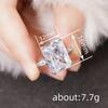 Ny Glitrende Firkantet Geometrisk Design Ringlys Luksus Personlig Mote Stil Forlovelses- og Bryllups Tilbehør