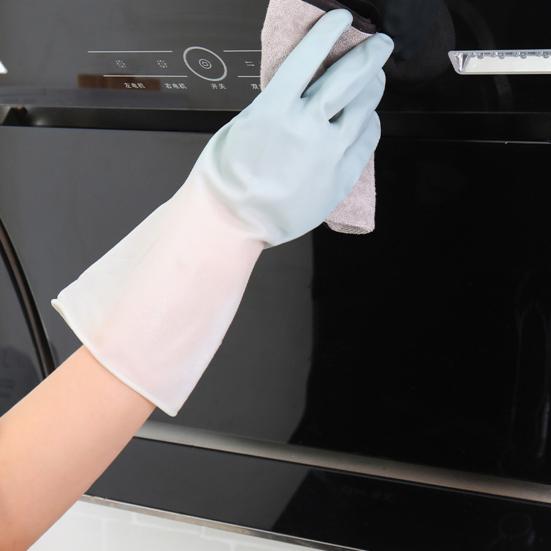 1 pereche de mănuși de spălat vase cu mânecă lungă pentru a proteja mâinile impermeabile PVC pentru curățarea bucătăriei mănuși de spălat vase pentru uz zilnic
