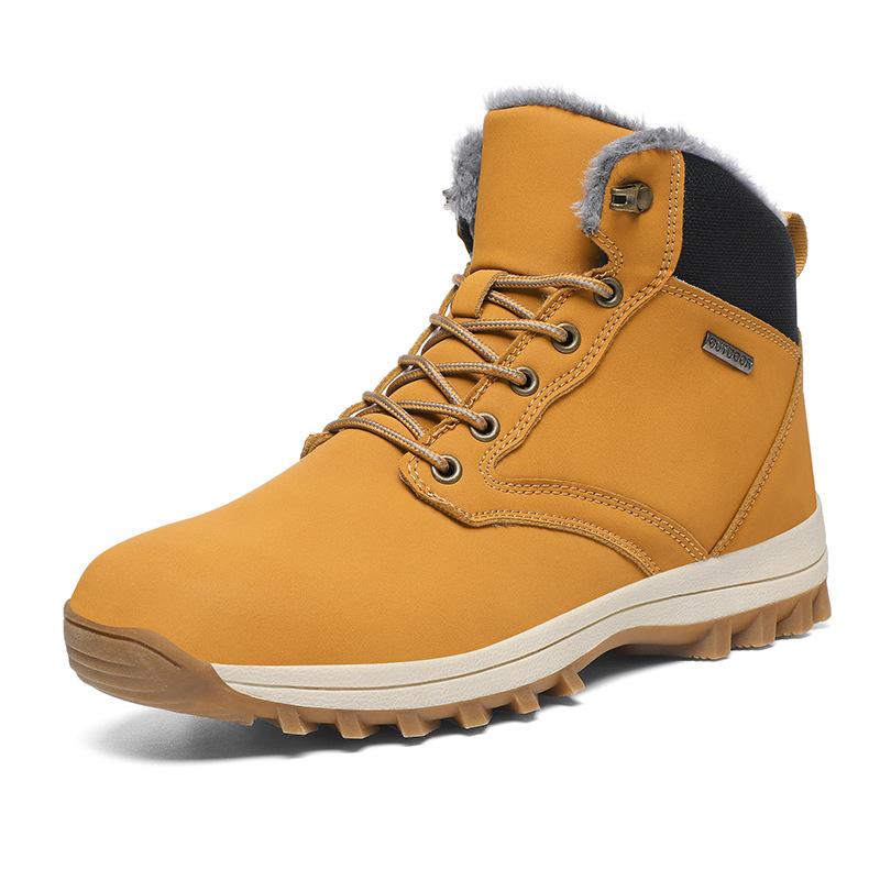 

Amazon лидер продаж зимние походные ботинки мужские водонепроницаемые сноубутсы высокие уличные бархатные кроссовки термохлопковые ботинки 48 жёлтый