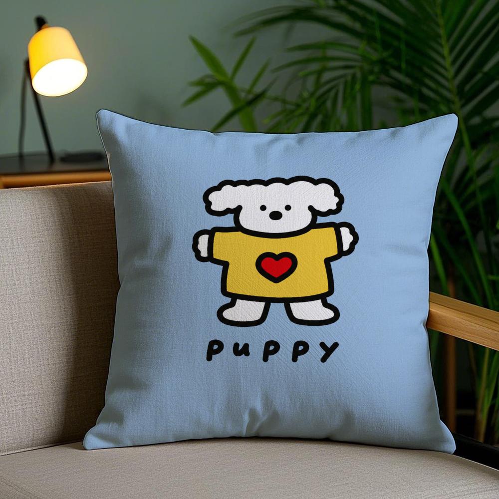 Cartoon Cute Creativity Cushion Cover Plush Fabric DoubleSided Printed Invisible Zipper Sofa Pillow Case Home Bedroom Decor