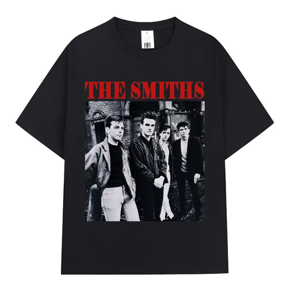 1980er Indie The Smiths The Queen Is Dead T-Shirt Morrissey X T-Shirt Vintage Punk Rock Formation Baumwoll-T-Shirt