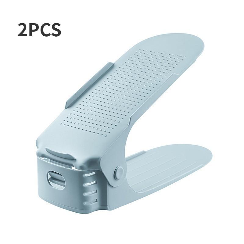 2pcs Shoe Slot Organizers Adjustable Shoe Organizer Rack Double Layer Shoe Rack Space Saving Shoe Holder For Dormitory Bedroom