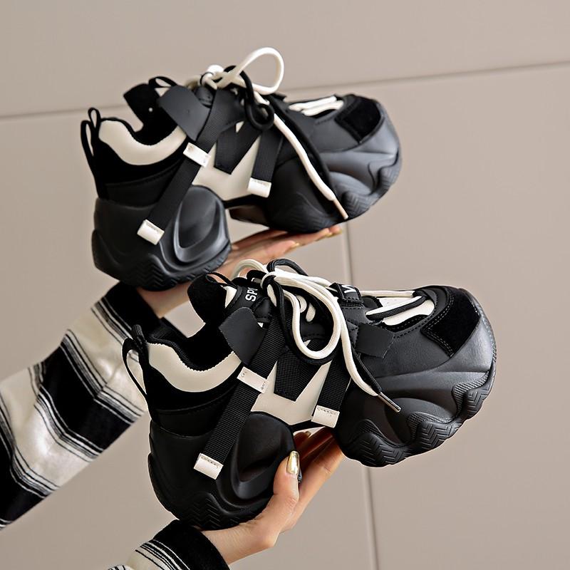 Увеличить Daddy Shoes Женские Новые Взрывные Осенние Женские Туфли Черные Туфли Сетевые — фото 3