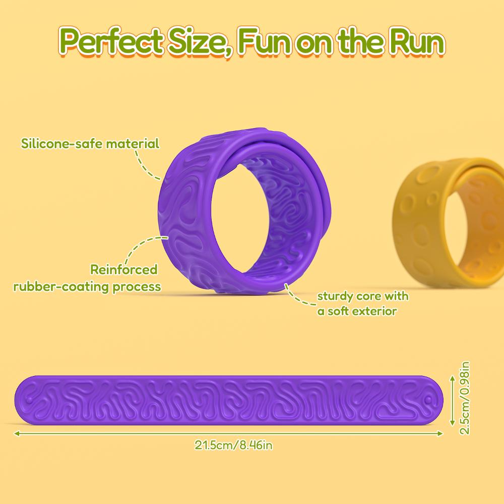 Toys Childs Sensory Textured Silicone Bracelets Stress Relief Toys 6 Pack Textured For Kids Calming Down Stress Relief Toys New