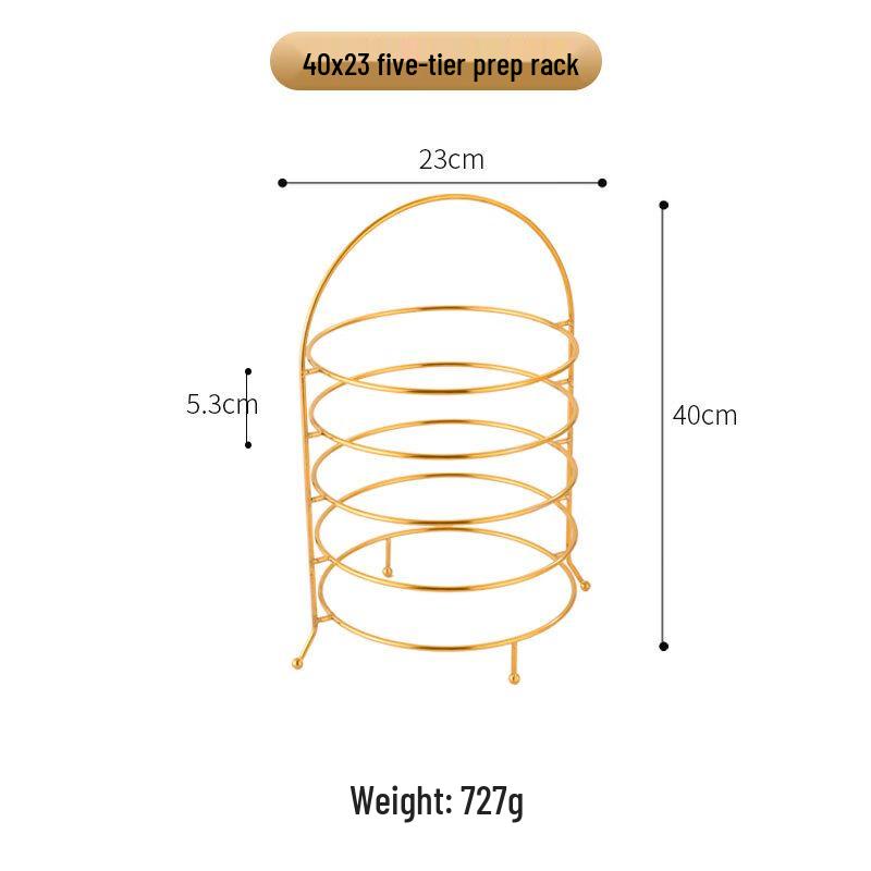

Youde 304 Stainless Steel 5-Tier Round Plate Storage Rack