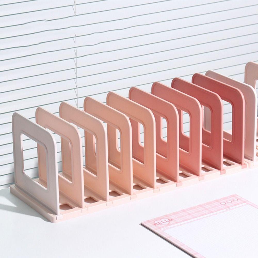 Non-slip Desktop Book Stand Adjustable Vertical Book Holder File Storage Bookshelf  Documents