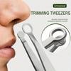 1-Pack Stainless Steel Press-Type Circular Nose Hair Clipper / Tweezers - Portable Nose Hair Trimmer